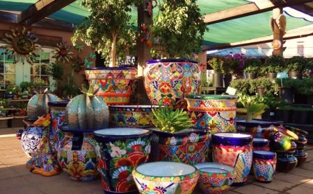 Colorful Gardening Style with Authentic Talavera Pottery