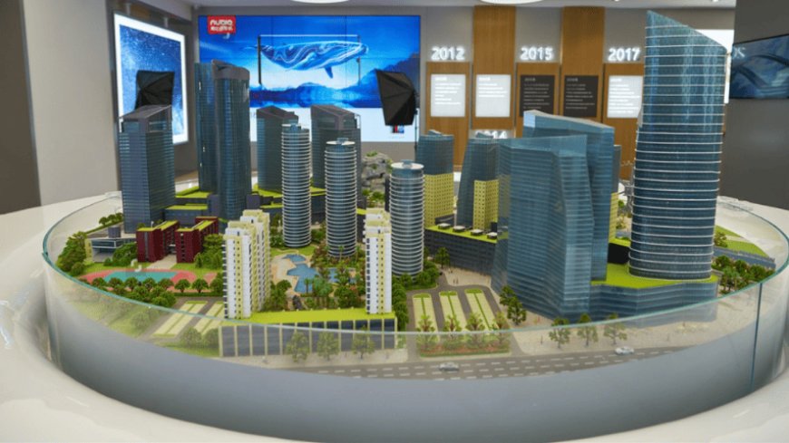Visualizing solar panel orientation in Dubai scale models
