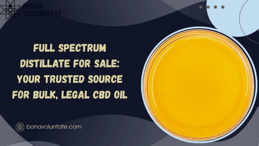 Full Spectrum Distillate for Sale: Your Trusted Source for Bulk, Legal CBD Oil
